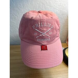 Phillies Reading 1967 Pink Baseball Hat Vintage